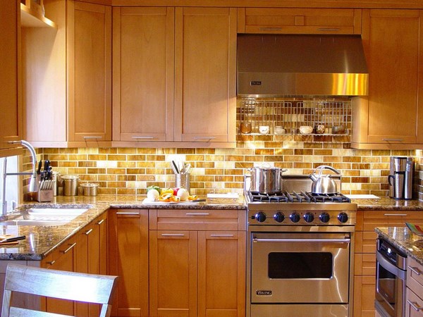 travertine tile backsplash subway ideas wood kitchen cabinets