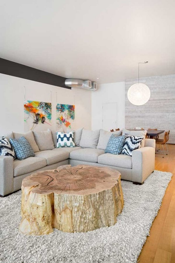 unique DIY living room furniture ideas corner sofa