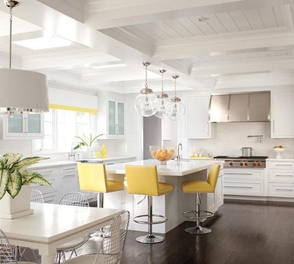 yellow swivel bar stools