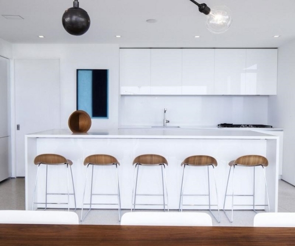 white-kitchen-minimalist-kitchen-design-ideas-wooden-bar-stools-kitchen-island-with-seating