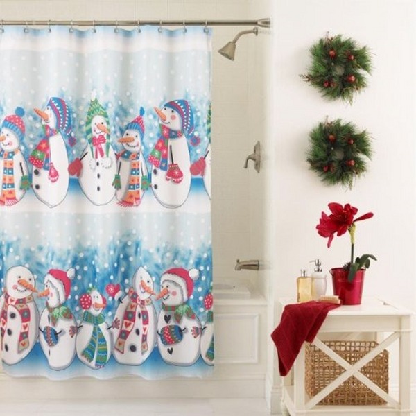 20 shower curtains theme snowmen 
