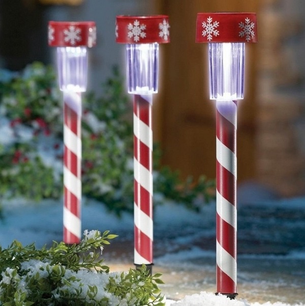Beautiful candy cane light decorations