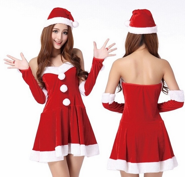 Christmas party themes carnival costume santa dress