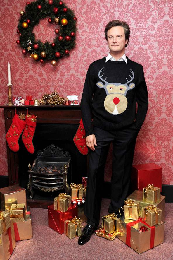 colin firth ugly christmas sweater