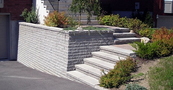 Concrete blocks design ideas front yard landscape