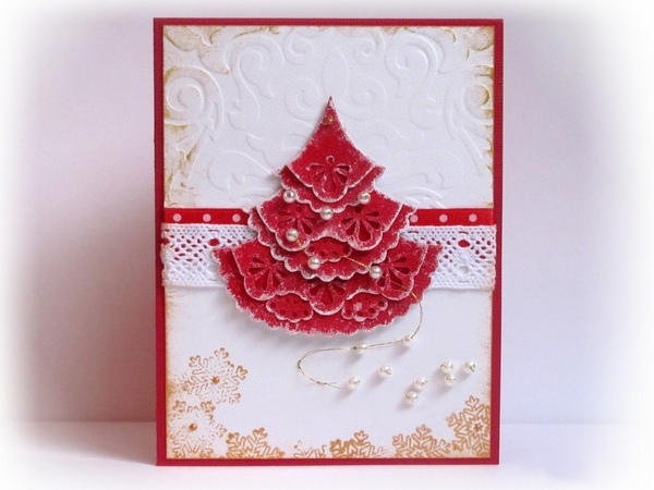 DIY cards paper craft red white colors 