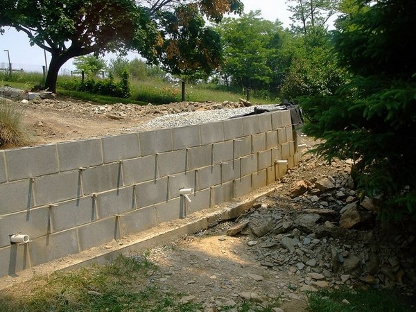 concrete blocks drainage