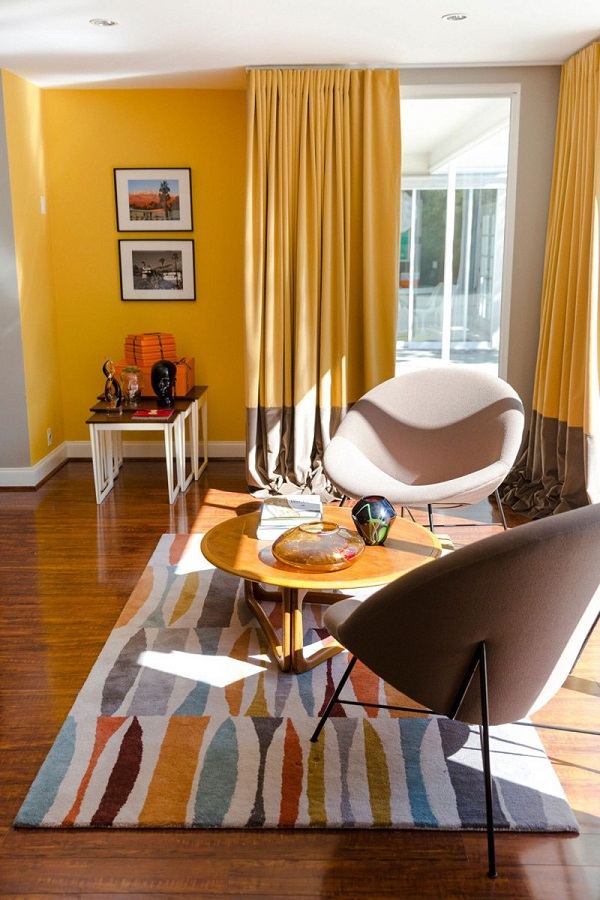 Mid century modern coffee table armchairs living room decor ideas