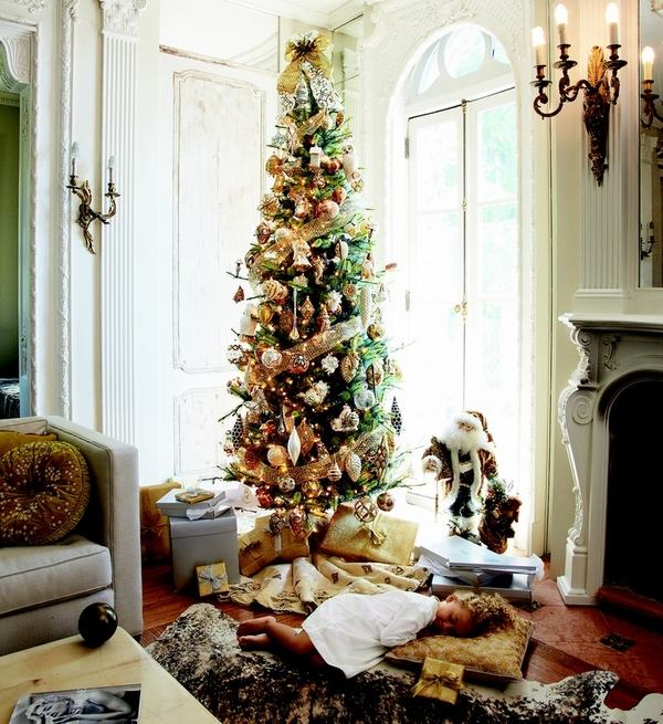 pencil-christmas-tree-ideas living room decoration