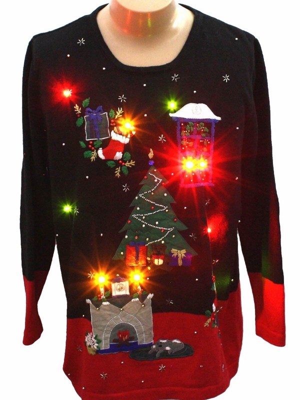 Ugly Christmas sweater ideas with lights
