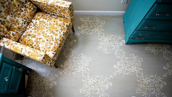 Unique floor decor ideas stencils