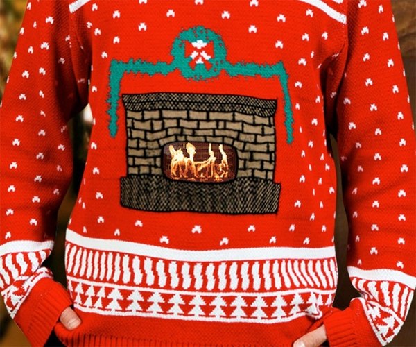 Christmas sweater hot sale iphone fireplace