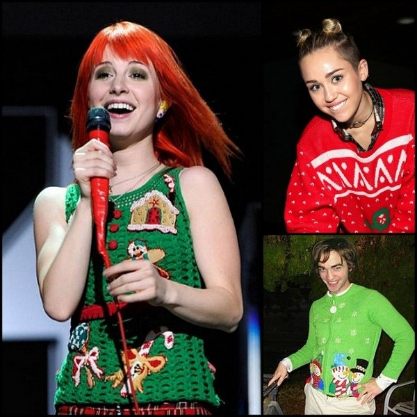 celebrities ugly Christmas sweater ideas