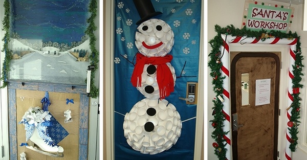 Christmas door decorations - ideas for the front and interior doors