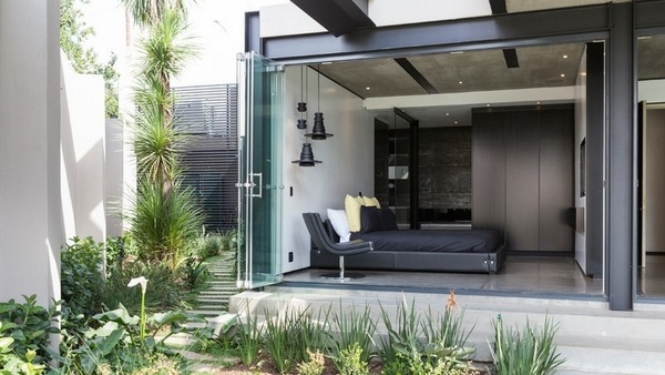 contemporary bedroom minimalist style black furniture 