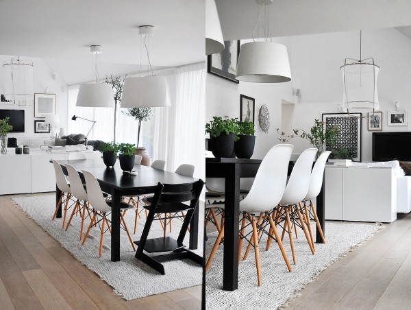 black and white furniture nordic decor