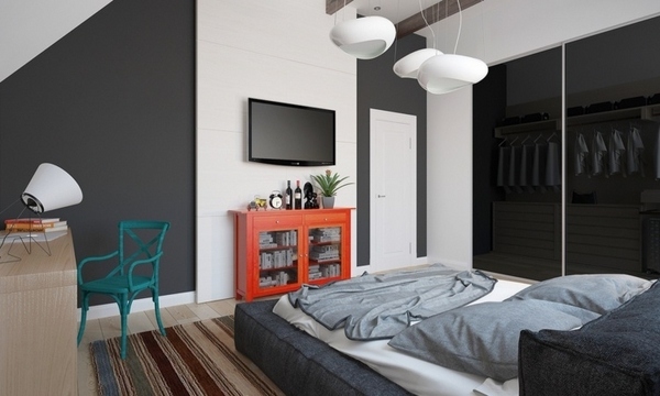  design in neutral colors bedroom interior 