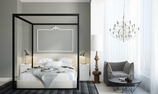 contemporary neutral colors elegant bedroom 