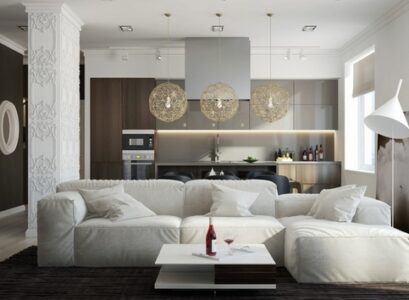 contemporary-interior-design-in-neutral-colors-large-white-sofa-modern-lighting-fixtures