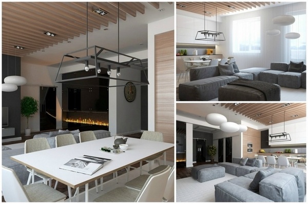 contemporary interior design in neutral colors living room furniture ideas