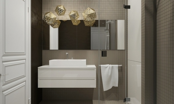 elegant bathroom design floating vanity unique lighting fixtures