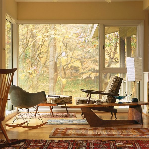 mid century modern furniture design living room ideas armchairs 