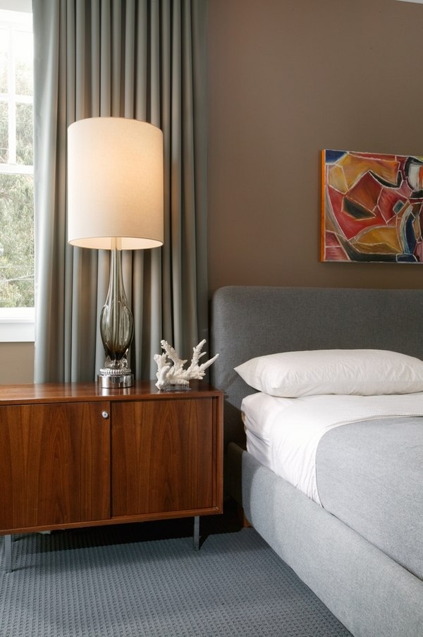 wooden bedroom furniture bedside nightstand original lamp