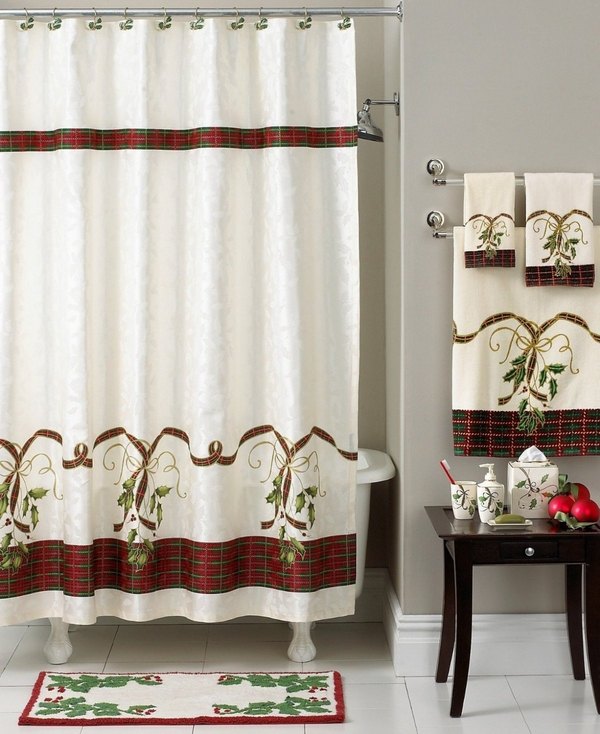 20 Shower Curtains, Santa Shower Curtain Bath Sets