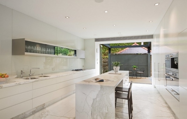 modern kitchen minimalist design marble 