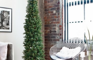 pre-lit-artificial-christmas-trees-pPencil-christmas-tree-ideas-modern-loft-apartment