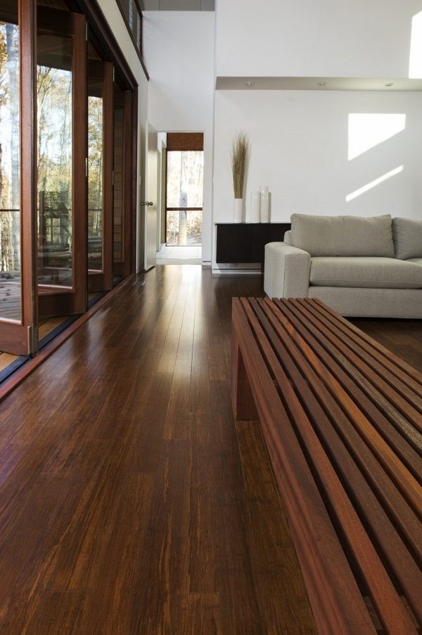 pros cons bamboo floor decor ideas dark color wood