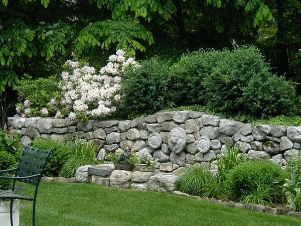 retaining wall blocks natural stone design garden decoration