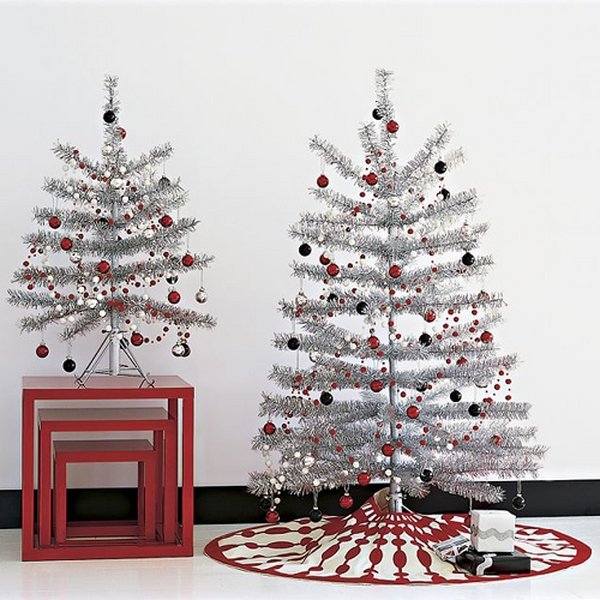 silver christmas trees ideas tabletop christmas tree ideas
