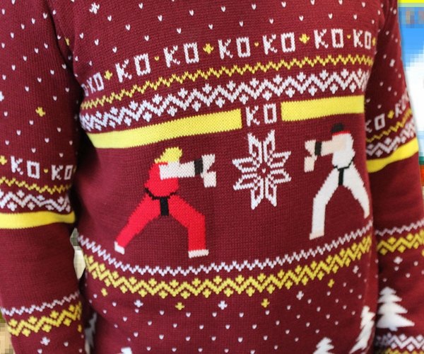 street fighter ugly christmas sweater