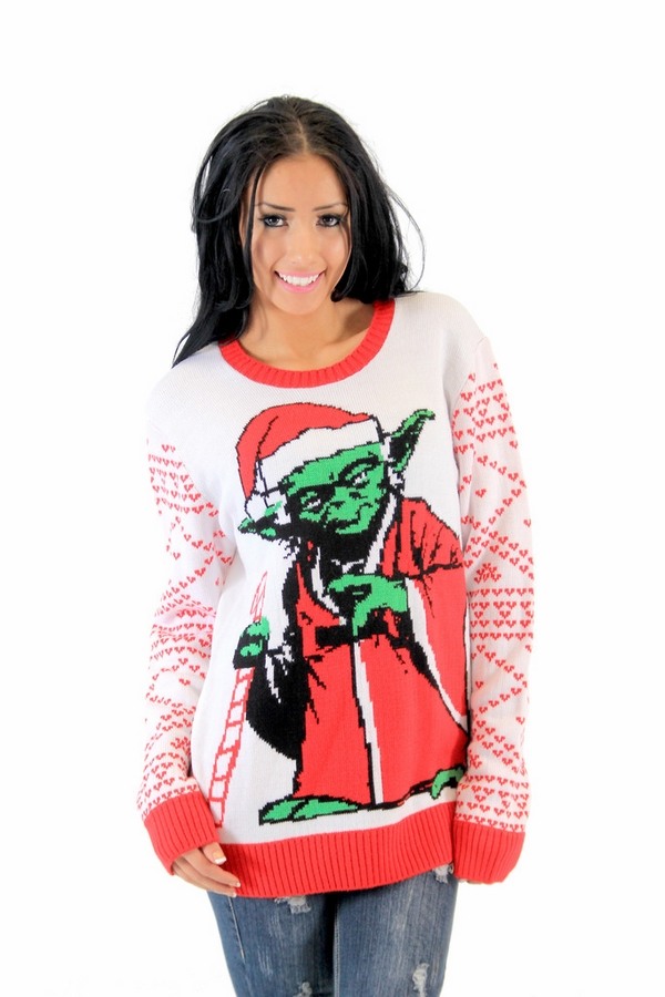 ugly christmas sweater ideas star wars yoda