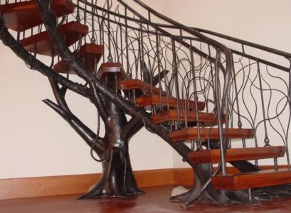 unique-interior-staircase-design-wrought-iron-banister-ideas-tree-shape