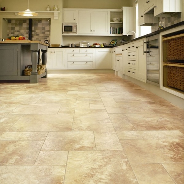 luxury-vinyl-flooring-tile-look-kitchen-flooring ideas kitchen floor ideas