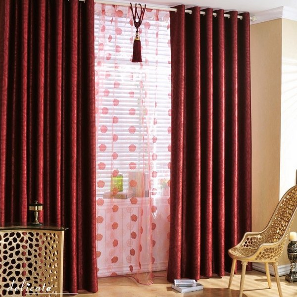 Blackout-thermal-curtains-red elegant window treatment