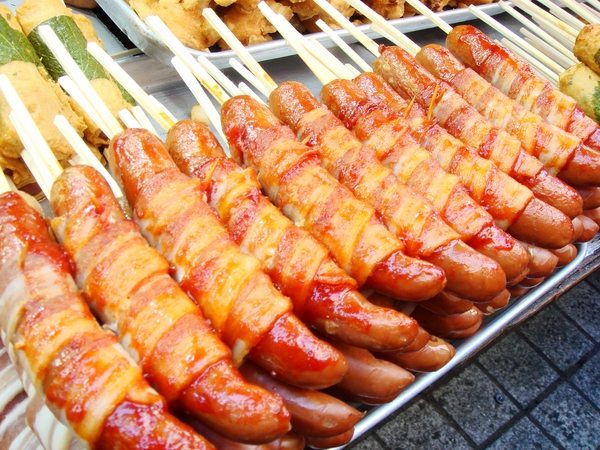 Bonfire party menu ideas glazed bacon dogs