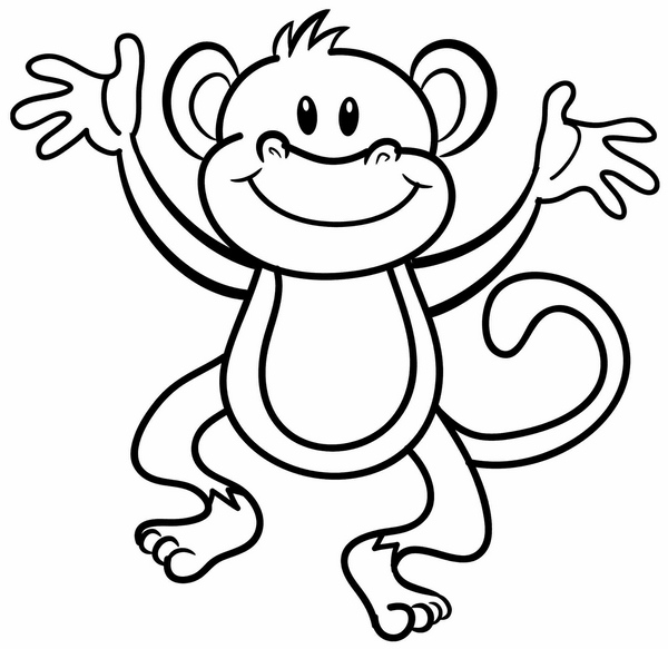 Chinese New Year craft ideas monkey coloring pages 