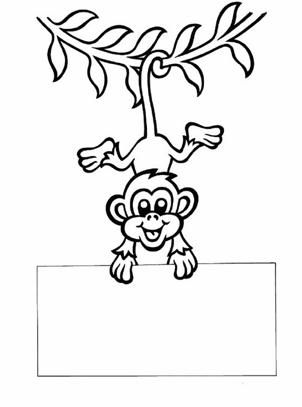 Chinese New Year craft ideas monkey tail message coloring pages