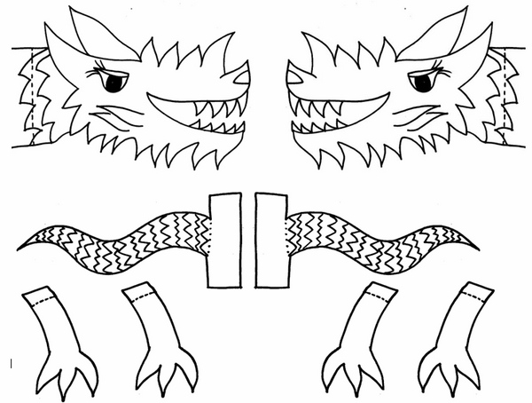 crafts for kids printable pages dragon