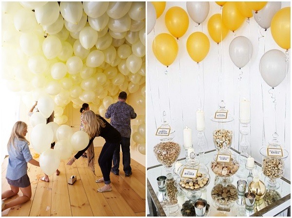 DIY New Years Eve party decoration ideas balloon decorations table decor