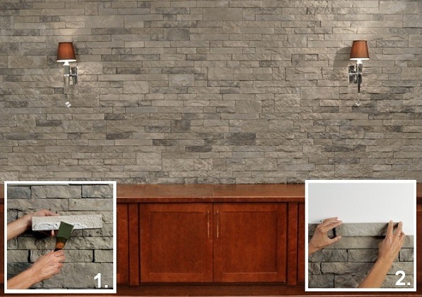 DIY fireplace makeover airstone surround ideas