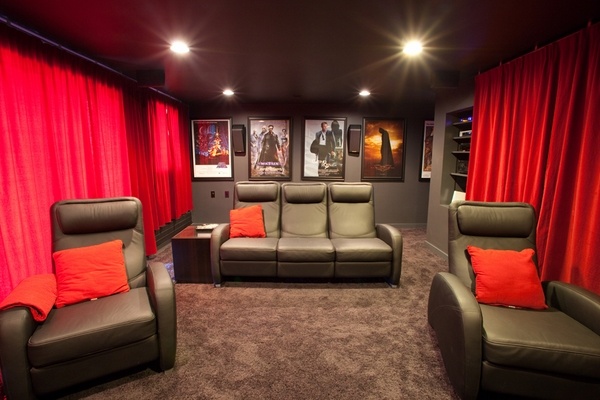 Home-theater-design-blackout-soundproof-curtains
