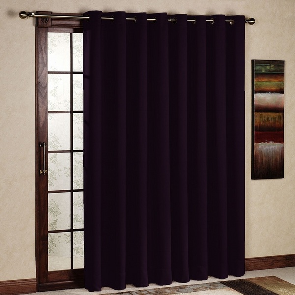 One-panel-modern blackout-curtain-bedroom-window treatment ideas