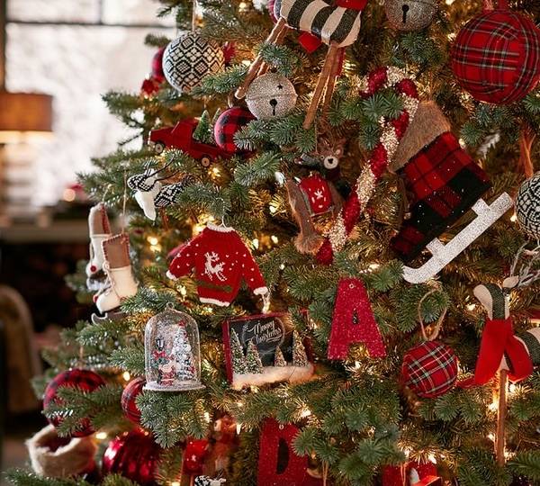 Pottery-barn-Christmas-decoration-Christmas tree ornaments festive home decor