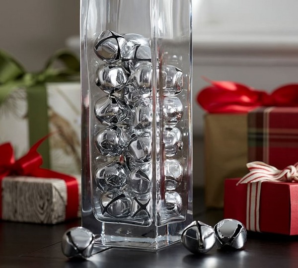 Pottery-barn-Christmas-table-decoration-silver-jingle-bells-vase