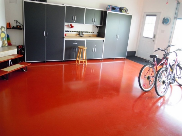 Red epoxy garage floors pros and cons