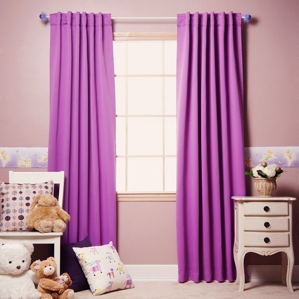 Solid-violet-thermal-insulated-curtains-kids-bedroom-design-ideas